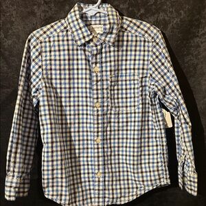 Carter's boys Blue and White Plaid Shirt size 4T